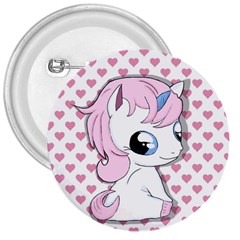 Baby Unicorn 3  Buttons by Valentinaart