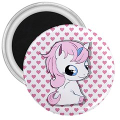 Baby Unicorn 3  Magnets by Valentinaart