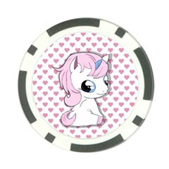 Baby Unicorn Poker Chip Card Guard by Valentinaart