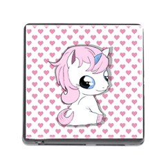 Baby Unicorn Memory Card Reader (square) by Valentinaart