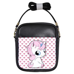 Baby Unicorn Girls Sling Bags by Valentinaart