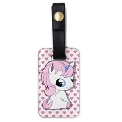 Baby Unicorn Luggage Tags (one Side)  by Valentinaart