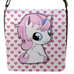 Baby Unicorn Flap Messenger Bag (s) by Valentinaart