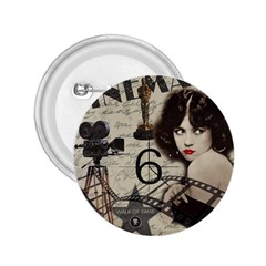 Vintage Cinema 2 25  Buttons by Valentinaart