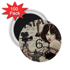 Vintage Cinema 2 25  Magnets (100 Pack)  by Valentinaart