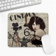 Vintage Cinema Large Mousepads by Valentinaart