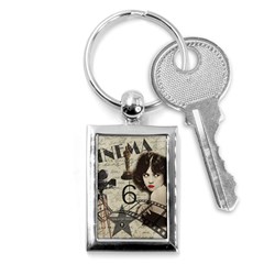 Vintage Cinema Key Chains (rectangle)  by Valentinaart