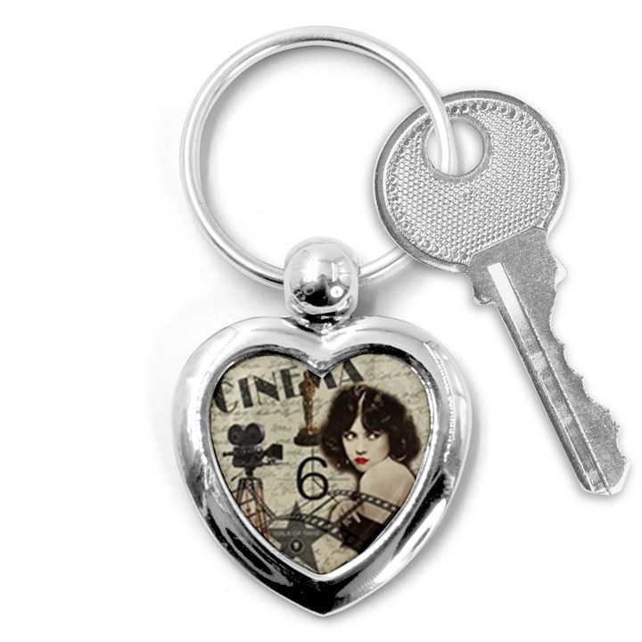 Vintage Cinema Key Chains (Heart) 