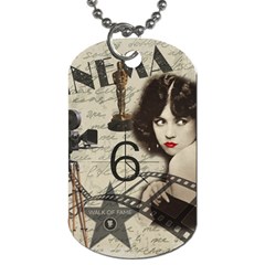 Vintage Cinema Dog Tag (one Side) by Valentinaart