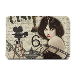 Vintage Cinema Small Doormat  by Valentinaart