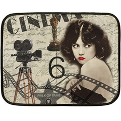 Vintage Cinema Fleece Blanket (mini) by Valentinaart