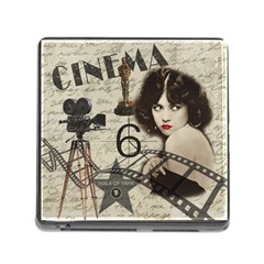 Vintage Cinema Memory Card Reader (square) by Valentinaart