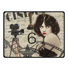 Vintage Cinema Double Sided Fleece Blanket (small)  by Valentinaart