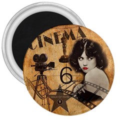 Vintage Cinema 3  Magnets by Valentinaart