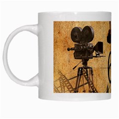 Vintage Cinema White Mugs by Valentinaart