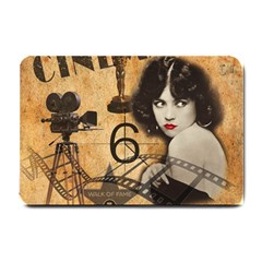 Vintage Cinema Small Doormat  by Valentinaart