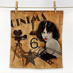 Vintage Cinema Face Towel by Valentinaart