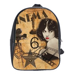 Vintage Cinema School Bag (large) by Valentinaart