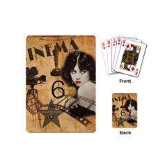 Vintage Cinema Playing Cards (mini)  by Valentinaart