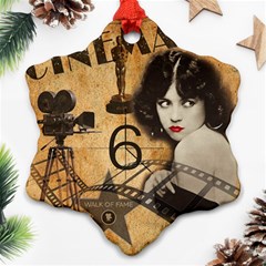 Vintage Cinema Snowflake Ornament (two Sides) by Valentinaart