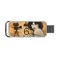 Vintage Cinema Portable Usb Flash (one Side) by Valentinaart