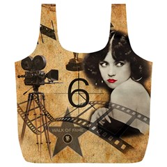 Vintage Cinema Full Print Recycle Bags (l)  by Valentinaart