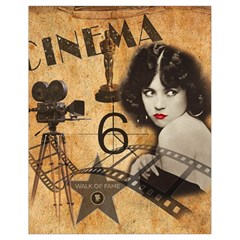 Vintage Cinema Drawstring Bag (small) by Valentinaart