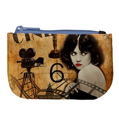 Vintage Cinema Large Coin Purse by Valentinaart