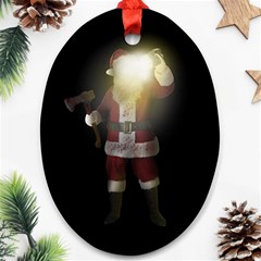 Santa Killer Ornament (oval) by Valentinaart