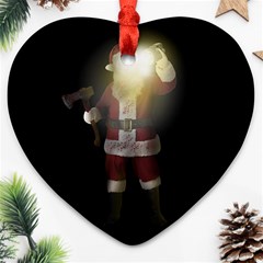 Santa Killer Ornament (heart) by Valentinaart