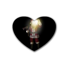 Santa Killer Heart Coaster (4 Pack)  by Valentinaart