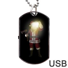 Santa Killer Dog Tag Usb Flash (one Side) by Valentinaart