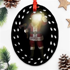 Santa Killer Ornament (oval Filigree) by Valentinaart