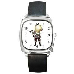 Santa Killer Square Metal Watch by Valentinaart