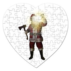 Santa Killer Jigsaw Puzzle (heart) by Valentinaart