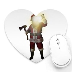 Santa Killer Heart Mousepads by Valentinaart