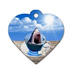 Cup of tea Dog Tag Heart (Two Sides) Back