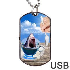 Cup Of Tea Dog Tag Usb Flash (two Sides) by Valentinaart