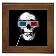 Cinema Skull Framed Tiles by Valentinaart