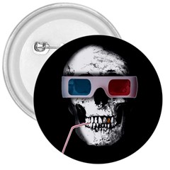 Cinema Skull 3  Buttons by Valentinaart