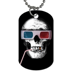 Cinema Skull Dog Tag (one Side) by Valentinaart