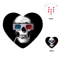 Cinema Skull Playing Cards (heart)  by Valentinaart