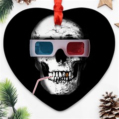 Cinema Skull Heart Ornament (two Sides) by Valentinaart