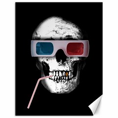 Cinema Skull Canvas 12  X 16   by Valentinaart