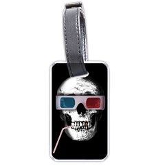 Cinema Skull Luggage Tags (one Side)  by Valentinaart