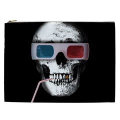 Cinema Skull Cosmetic Bag (xxl)  by Valentinaart