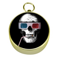 Cinema Skull Gold Compasses by Valentinaart