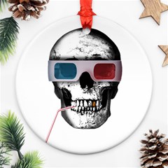 Cinema Skull Ornament (round) by Valentinaart