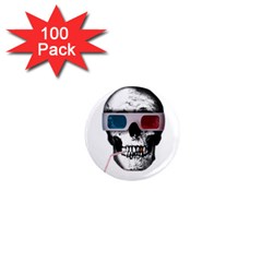 Cinema Skull 1  Mini Magnets (100 Pack)  by Valentinaart