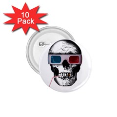 Cinema Skull 1 75  Buttons (10 Pack) by Valentinaart